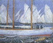 Philip Wilson Steer A Procession of Yachts USA oil painting artist